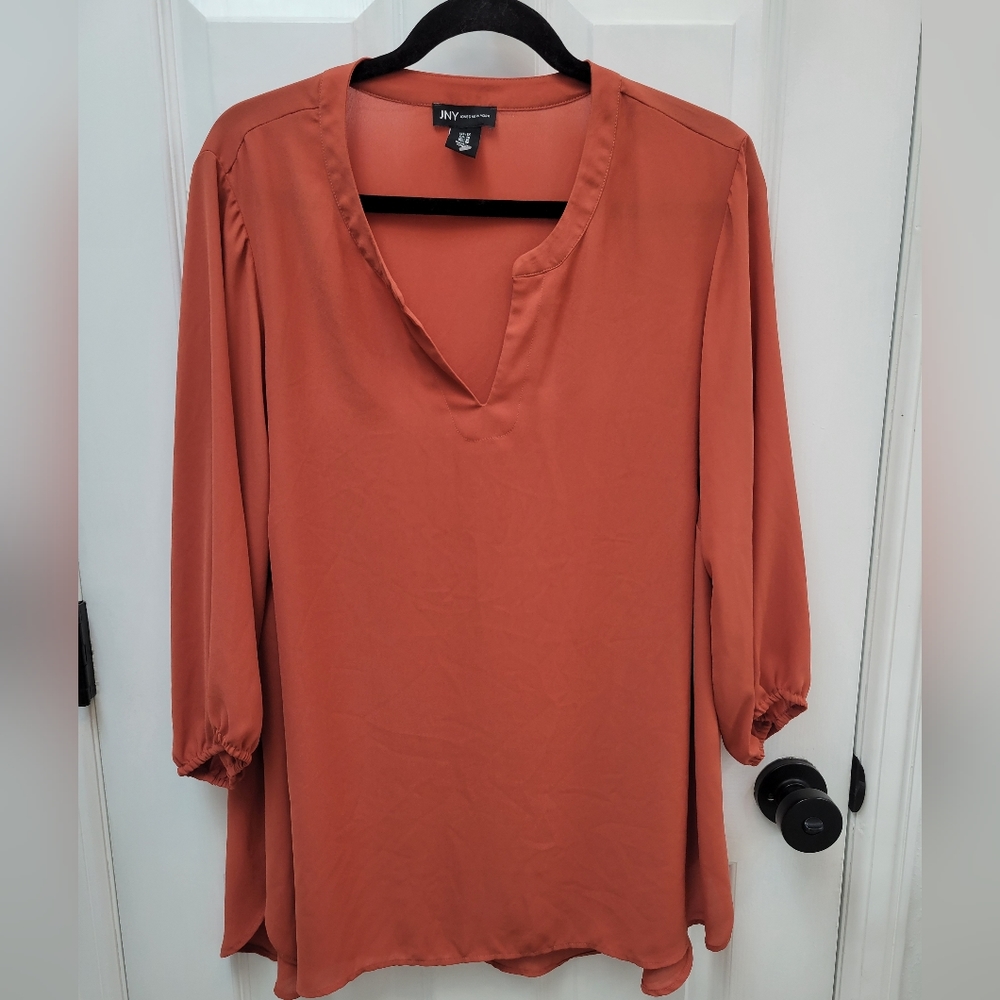 JNY orange blouse women's size 1x